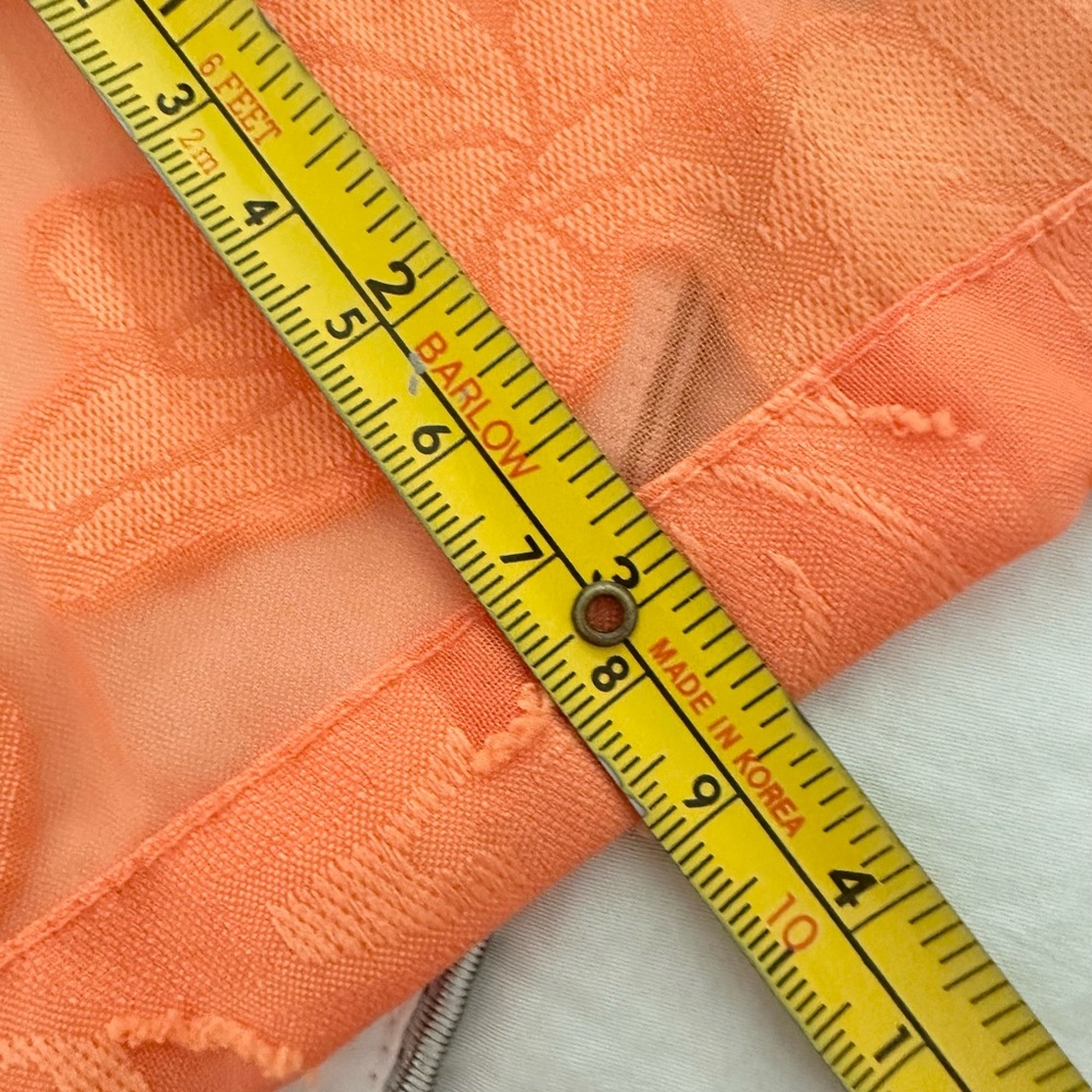 🌴 🆕  BELONGSCI Shift Design Dress V-Neck 3/4 Bell Sleeve. Orange. Size M.  NWT. - Picture 10 of 10